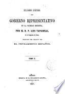 Examen crítico del gobierno representativo en la sociedad moderna, traducido del italiano por El pensamiento español