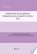 Libro Explotación de géneros literarios en los niveles A1-B1 de ELE