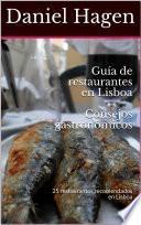 Libro Guía de restaurantes en Lisboa