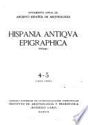 Hispania antigua epigraphica (HispAntEpigr.).