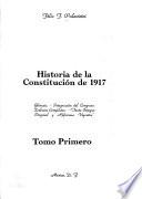 Historia de la constitución de 1917