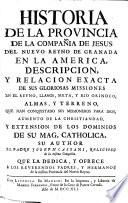 Historia de la provincia de la Compañia de Jesus del Nuevo Reyno de Granada en la America