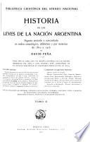 Historia de las leyes de la nación argentina
