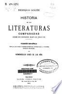 Historia de las literaturas comparadas desde sus orígenes hasta el siglo XX