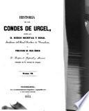 Historia de los condes de Urgel