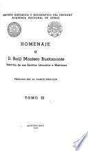 Homenaje a D. Raúl Montero Bustamante