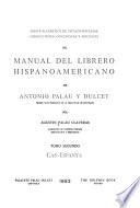 Indice alfabético de títulos-materias, correcciones, conexiones y adiciones del Manual del librero hispanoamericano de Antonio Palau y Dulcet