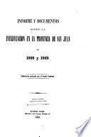 Informe y documentos sobre la intervención en la provincia de San Juan en 1868 y 1869