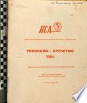 Instituto Interamericano de Cooperacion Para la Agricultura Programa-operativo 1984