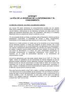 Libro INTERNET LA ERA DE LA SOCIEDAD DE LA INFORMACION Y EL CONOCIMIENTO