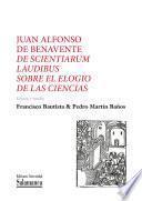 Libro Juan Alfonso de Benavente, De scientiarum laudibus / Sobre el elogio de las ciencias