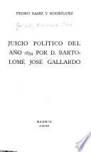 Juicio político del año 1834 por Bartolomé José Gallardo