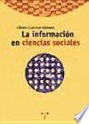 Libro La información en ciencias sociales
