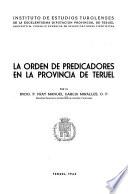 La Orden de Predicadores en la provincia de Teruel