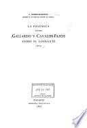 La polémica entre Gallardo y Cavaleri-Pazos sobre el asonante (1824)