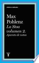 Libro La Stoa volumen 2. Aparato de notas