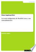 Libro La teoría indigenista de Rodolfo Lenz y sus entendimientos