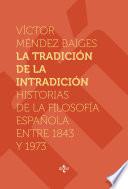 Libro La tradición de la intradición