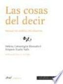 Libro Las cosas del decir