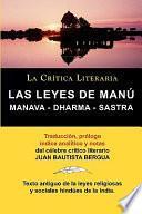 Libro Las Leyes De Manu