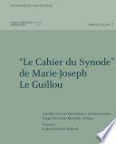 Le Cahier du Synode de Marie-Joseph Le Guillou