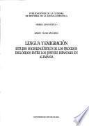 Libro Lengua y emigración