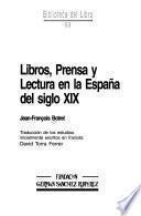 Libros, prensa y lectura en la España del siglo XIX