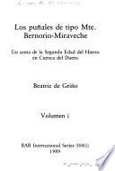 Libro Los puñales de tipo Mte. Bernorio-Miraveche