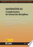 Libro Matemáticas. Complementos de formación disciplinar