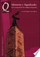 Libro Memoria y significado