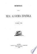 Libro Memorias de la Real academia española