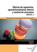 MF0709_2 - Ofertas de repostería, aprovisionamiento interno y control de consumos