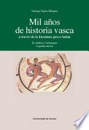 Libro Mil años de historia vasca a través de la literatura grecolatina