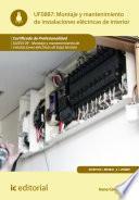 Libro Montaje y mantenimiento de instalaciones eléctricas de interior. ELEE0109