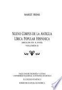Nuevo corpus de la antigua lírica popular hispánica, siglos XV a XVII