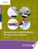 Libro Operaciones administrativas de recursos humanos