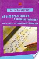 Libro Primeras letras o primeras lecturas?