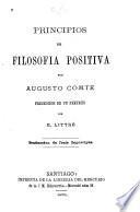 Princifios de filosofía positiva