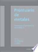 Libro Prontuario de metales