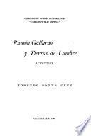 Ramón Gallardo y Tierras de lumbre, cuentos