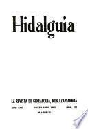 Revista Hidalguía número 171. Año 1982