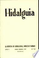 Revista Hidalguía número 20. Año 1957