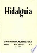 Revista Hidalguía número 33. Año 1959