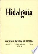 Revista Hidalguía número 76. Año 1966