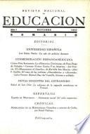 Revista nacional de educación. Octubre 1941