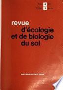 Revue D'écologie Et de Biologie Du Sol