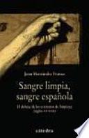 Libro Sangre limpia, sangre española