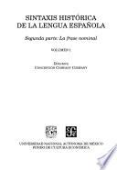 Sintaxis histórica de la lengua española