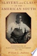 Libro Slavery and Class in the American South