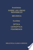 Libro Sobre las líneas indivisibles. Mecánica. Óptica. caóptrica. Fenómenos.